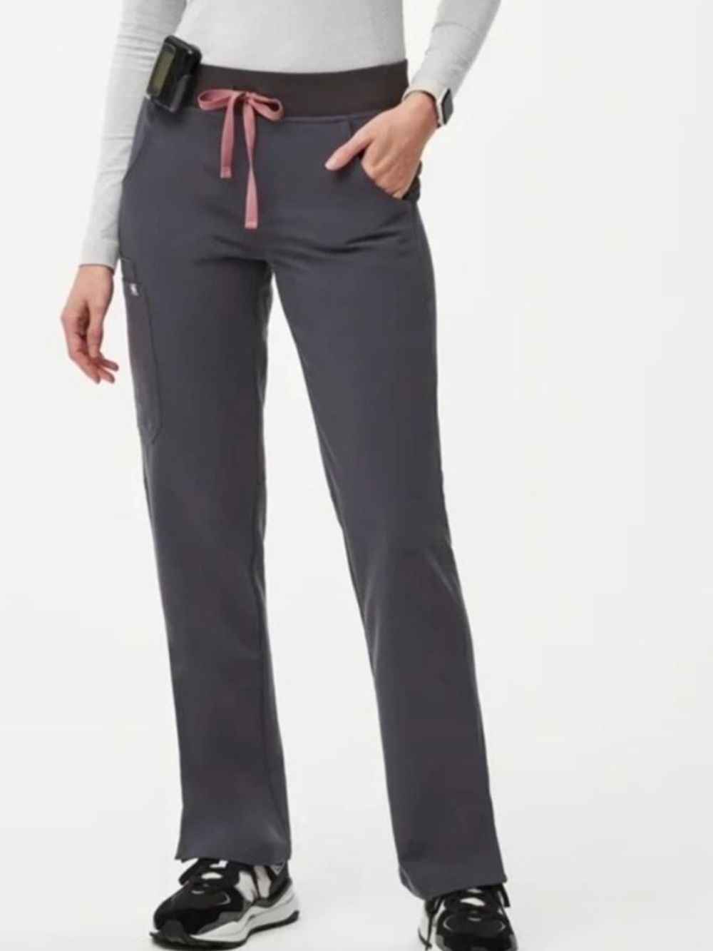 Figs Women’s Yola High-Rise Slim Scrub Pant - Charcoal